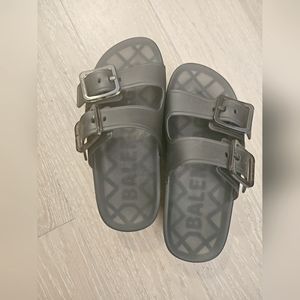 Authentic Balenciaga mallorca platform transparent rubber slides S7 / 37